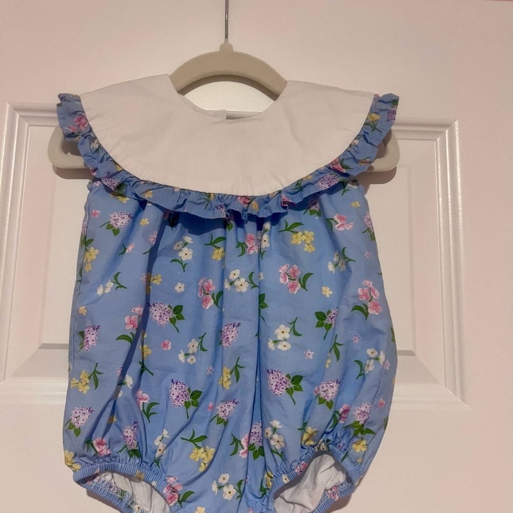 Blue floral Stitchy Fish bubble